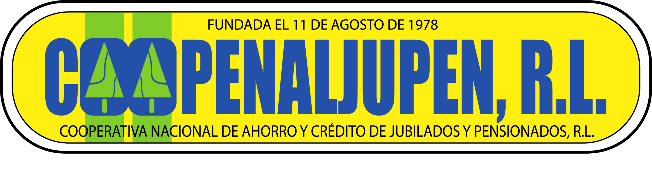 Logo COOPENALJUPEN con slogan en texto blanco